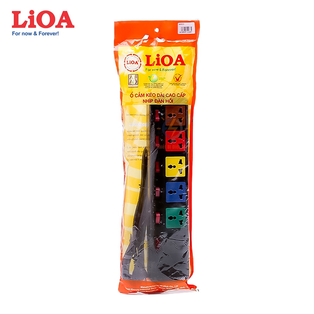 Ổ cắm điện đa năng LIOA, 2200W, 6 ổ cắm, 6 công tắc, dây dài 3M, 5M, 6DOF32N - 6DOF52N - Thiết Bị Điện T&amp;H