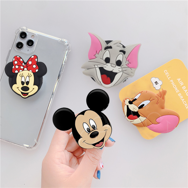 Giá đỡ điện thoại họa tiết hoạt hình 3D xinh xắn nhiều kiểu tùy chọn tiện dụng