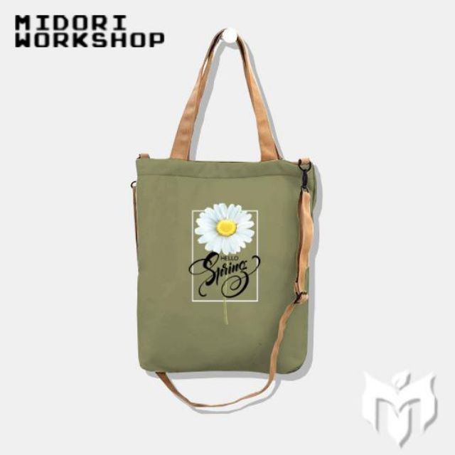 Túi đeo chéo Nam Nữ cặp mini xách thời trang tote canvas Local Brand Mi Midori