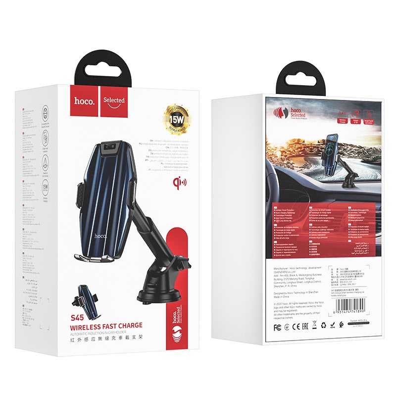 Giá đỡ điện thoại kiêm dock sạc không dây HOCO S45 Dành cho iPhone IP 7 8 Plus X Xs 11 12 Pro Max iPad Mini Samsung Oppo