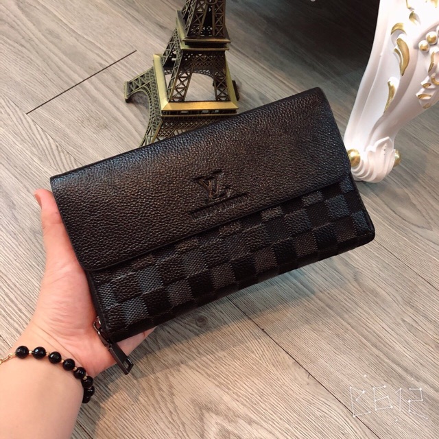 Ví nam cầm tay có khoá kéo trong