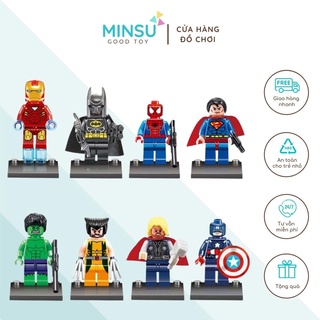 Set 8 mô hình nhân vật siêu anh hùng MARVEL cho bé