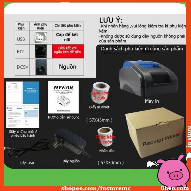 Máy Bluetooth 3 trong 1, in hybrid cả hóa đơn và mã vạch, tích hợp chức năng soi tiền giả, in bill và mã vạch 3-in-1