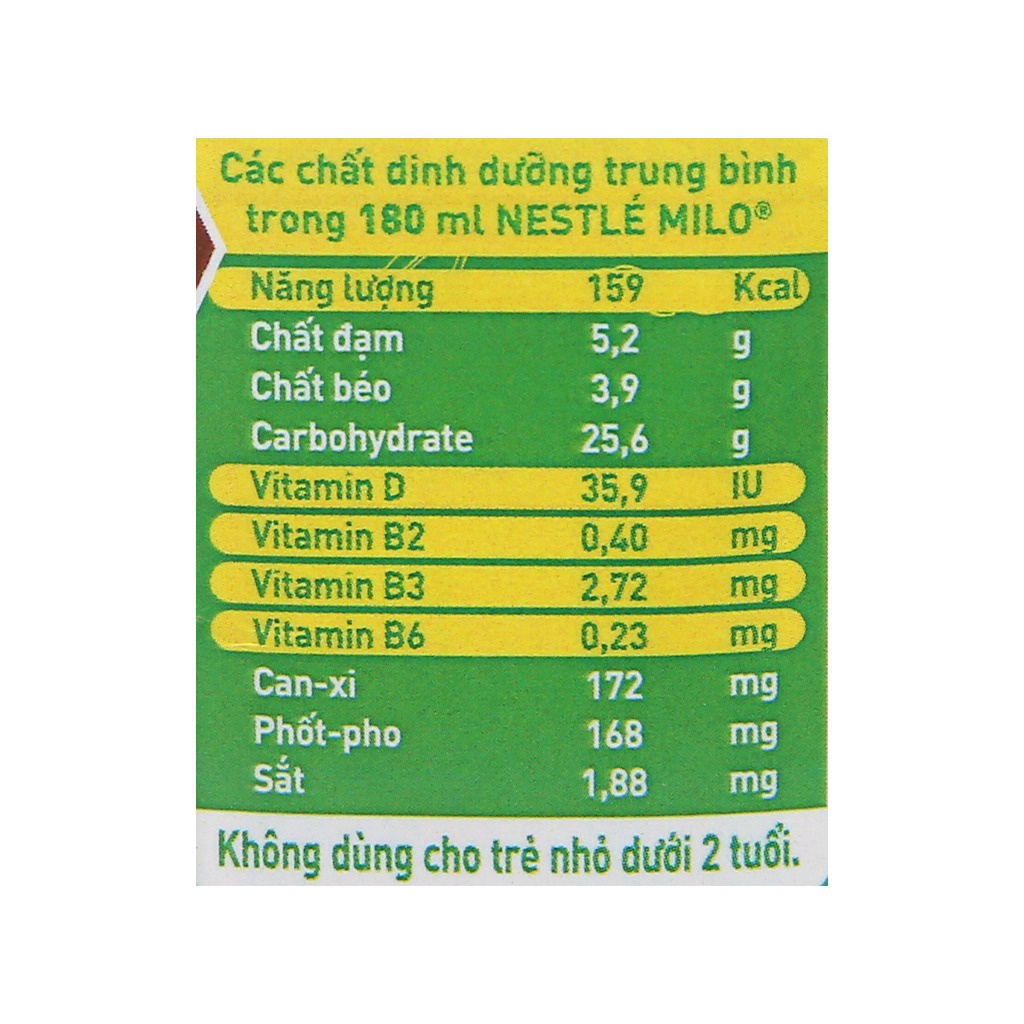 Sữa Milo Bữa Sáng Lúa Mạch Ngũ Cốc 180ml Lốc 3 Hộp
