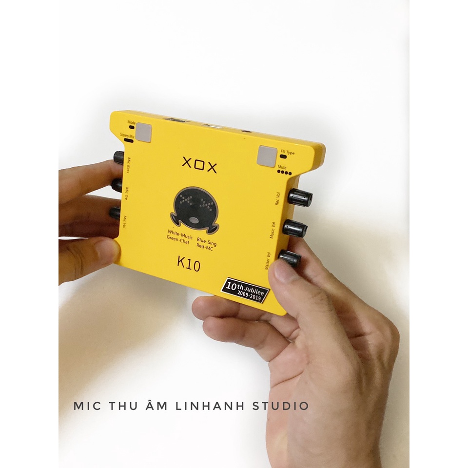 Soundcard thu âm Giá rẻ XOX K10 /KS108 karaoke kết nối với mic hát chuyên nghiệp
