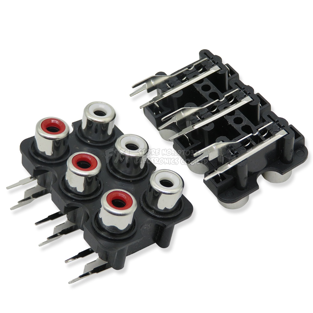 Bộ 5 Đầu Nối Ổ Cắm Âm Thanh RCA 2 / 4 / 6 Lỗ Chuyên Dụng