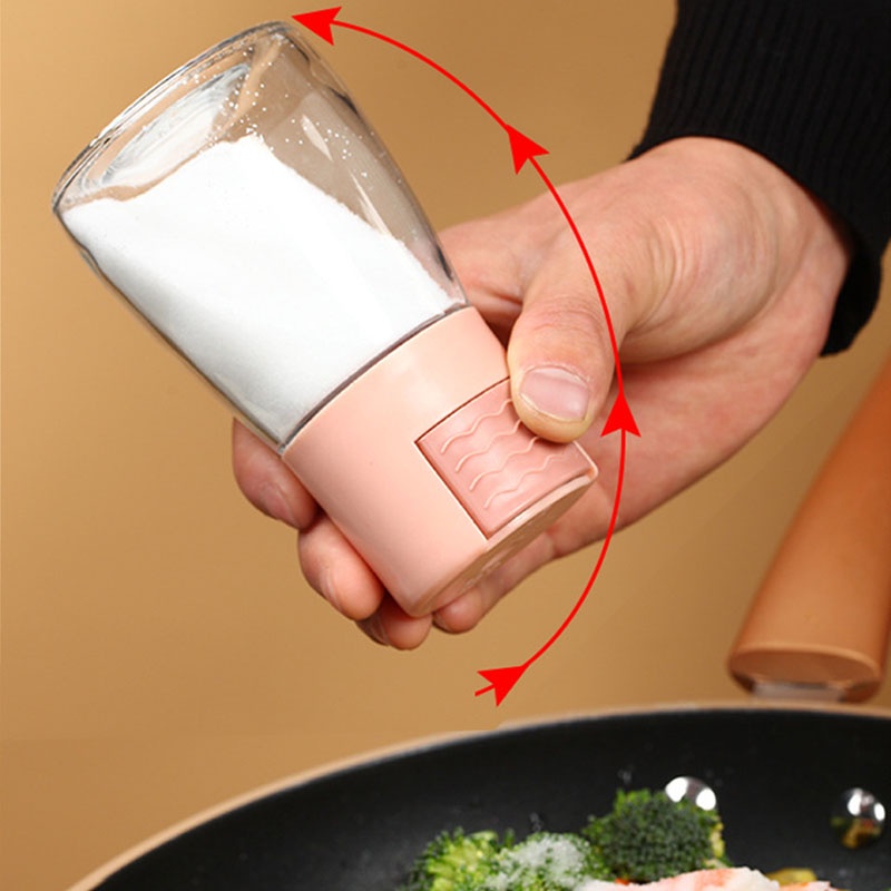Lọ đựng gia vị HUOHOU JLKYP làm từ thủy tinh có nắp đậy nhiều màu tùy chọn