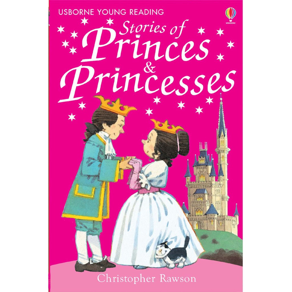 Sách Usborne - hình dán cho bé 6-8 tuổi Stories of Princes Princesses + CD