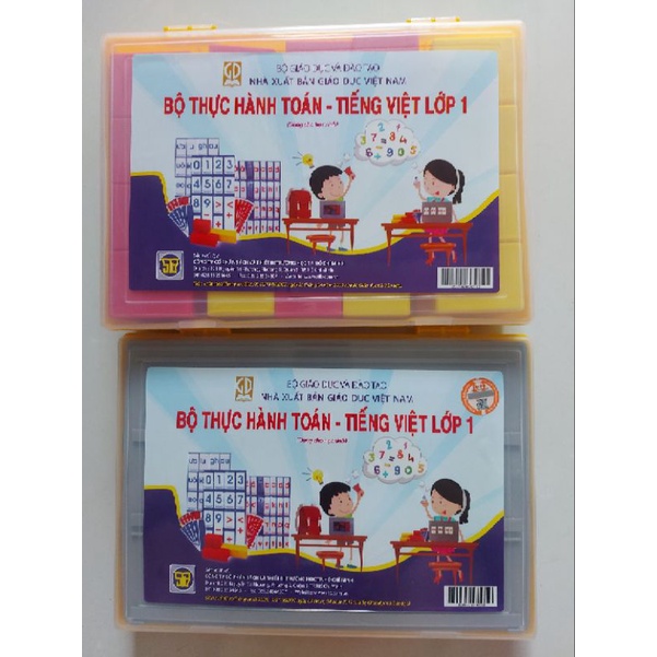 Bộ Thực hành Toán-TV lớp 1 chương trình mới + bộ hình khối/chương trình cũ khối vuông