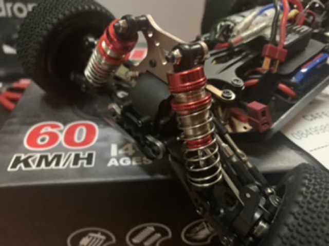 Xe điều khiển wltoys 144001 60km/h chuẩn thi đấu 4wd sườn kim loại phuộc nhôm