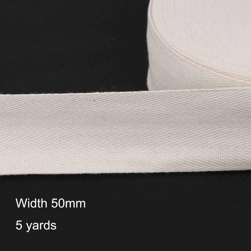 Cuộn ruy băng cotton 5yard rộng 1 / 1.5 / 2 / 2.5 / 3 / 3.5 / 4 / 5cm