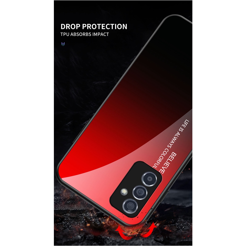 Casing iphone 13 12 11 Pro max XS MAX XR anti-drop gradient glass bottom case phone case Cover