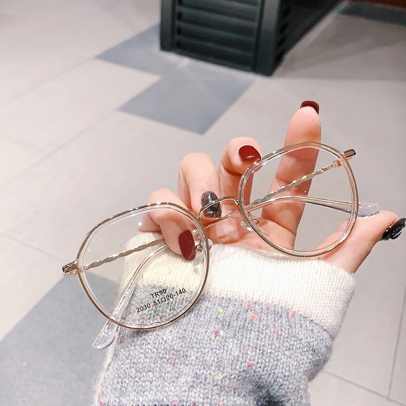 Gọng Kính cận Ulzzang Kim Loại Đa Giác