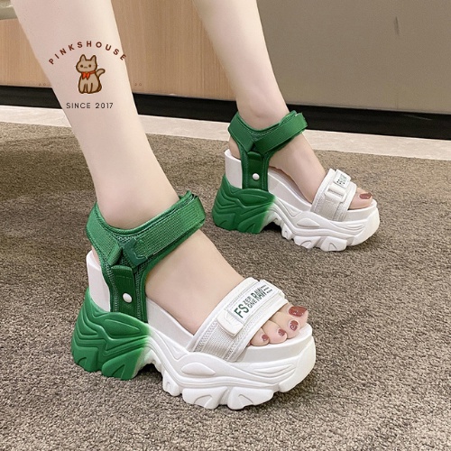 Sandan Nữ Phối Màu Đế Siêu Cao 10,5cm Dép Quai Hậu Cực Đẹp Mã B38