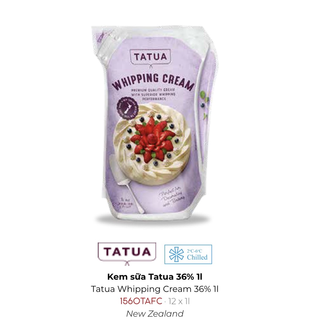 KEM TƯƠI LÀM BÁNH - WHIPPING CREAM (TATUA) 1L