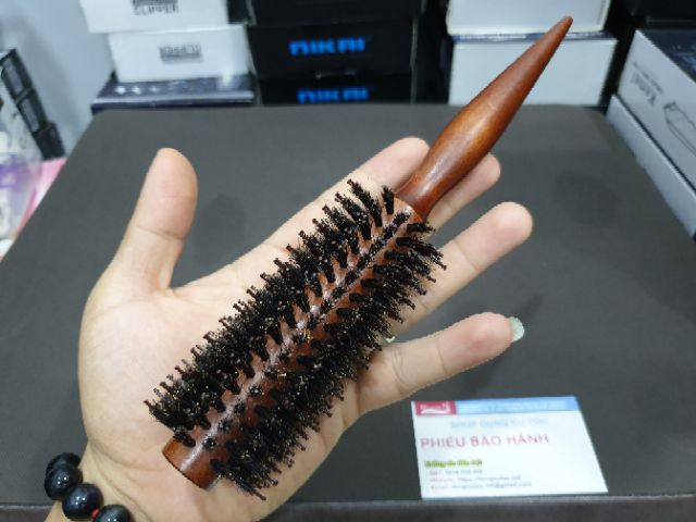 Lu Sấy, Lược Sấy, Lược Tròn Chuyên Sấy Tóc Tạo Kiểu Bằng Gỗ.(Ảnh thật)