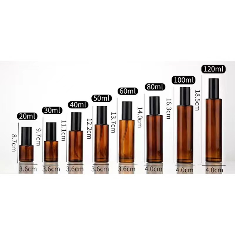 Bình Xịt Thủy Tinh Đựng Mỹ Phẩm Du Lịch Màu Đen / Nâu Tiện Dụng