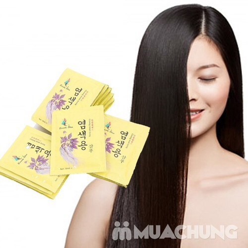 Gói Dầu Gội Nhuộm Đen Tóc Black Hair Shampoo Hàn Quốc (Nhungshika)