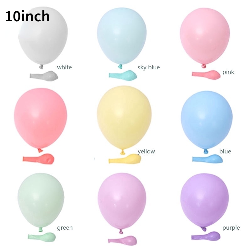 Set 100 Bong Bóng Cao Su 10 Inch Màu Macaron Dùng Để Trang Trí Tiệc Cưới / Sinh Nhật