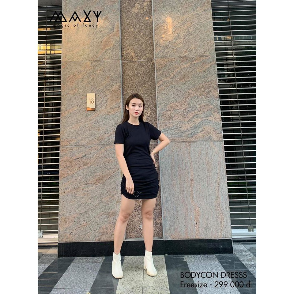 [Mã SKAMA06 giảm 8% tối đa 50K đơn 250K] Đầm body nhún eo bodycon dress Maxy Workshop