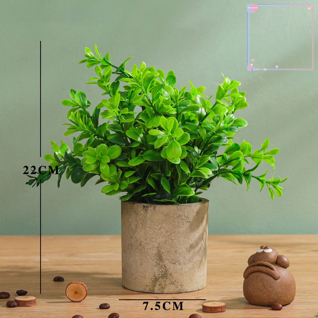 1 Bộ Chậu Cây Nhân Tạo Bằng PVC Thân Thiện Với Môi Trường Trang Trí Bàn