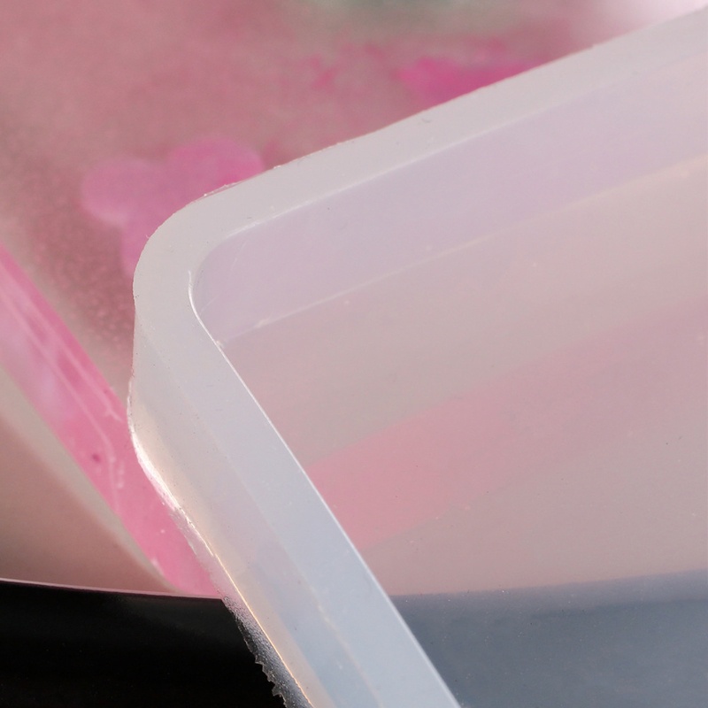 Khuôn Silicone 4 Inch Làm Đế Lót Ly Bằng Nhựa Resin Hình Vuông DIY