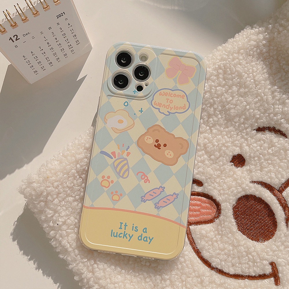 Ốp lưng iphone ốp điện thoại hình gấu phối sọc 6/6plus/7/7plus/8/8plus/x/xr/xs/11/12/13/pro/max/plus/promax