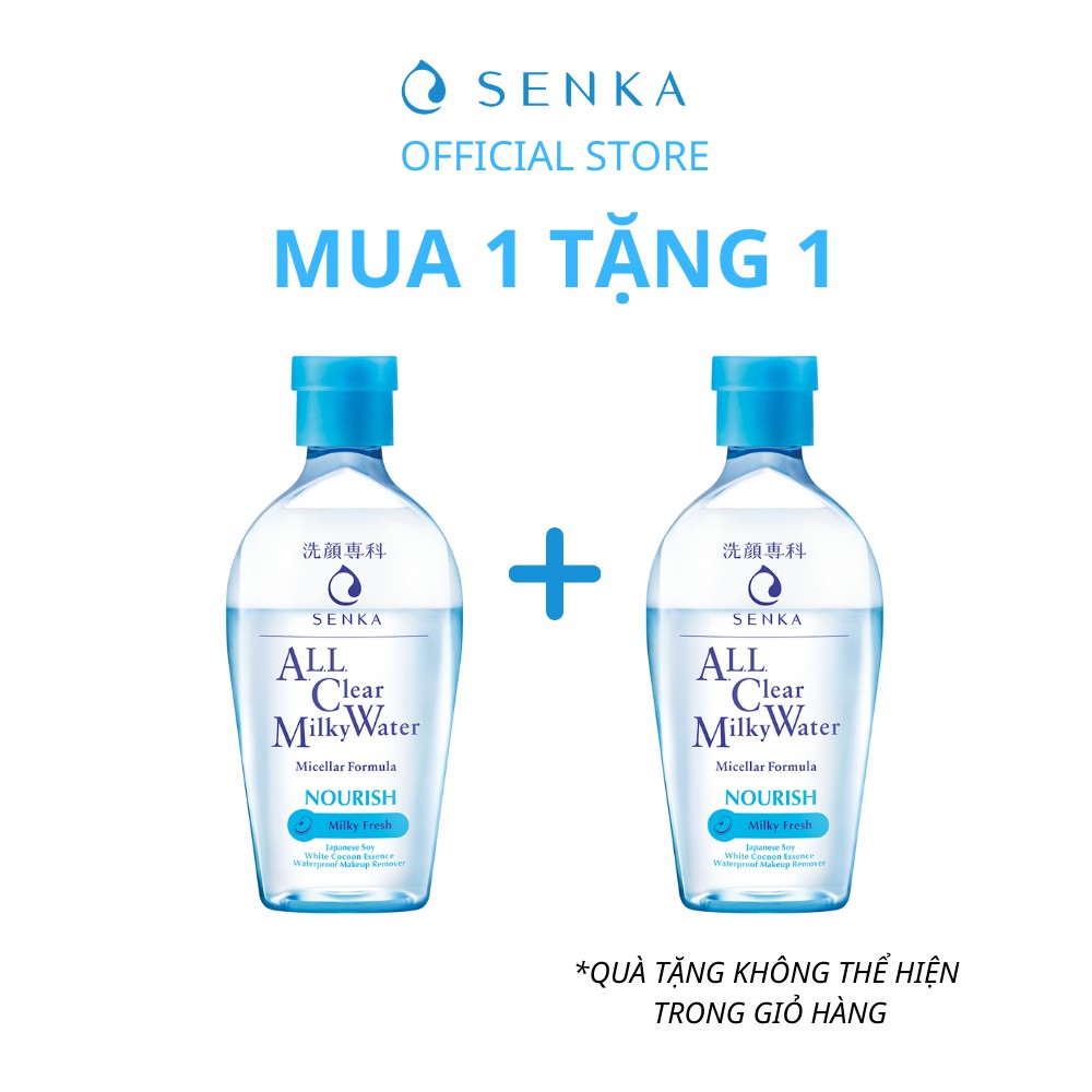 [MUA 1 TẶNG 1] Nước Sữa Tẩy Trang 2 lớp Senka A.L.L. Clear Milky Water 230ml/chai | WebRaoVat - webraovat.net.vn