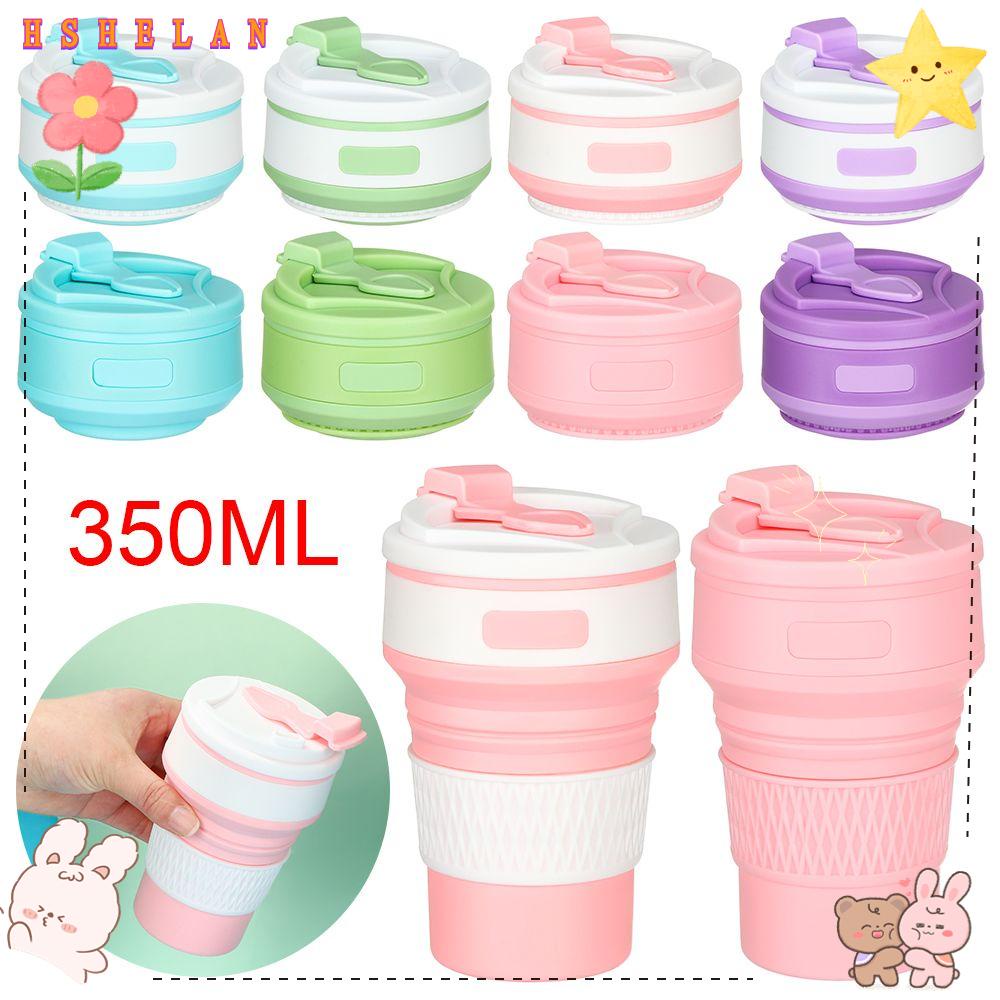 Cốc uống nước bằng silicone 350ml gấp gọn được tiện lợi