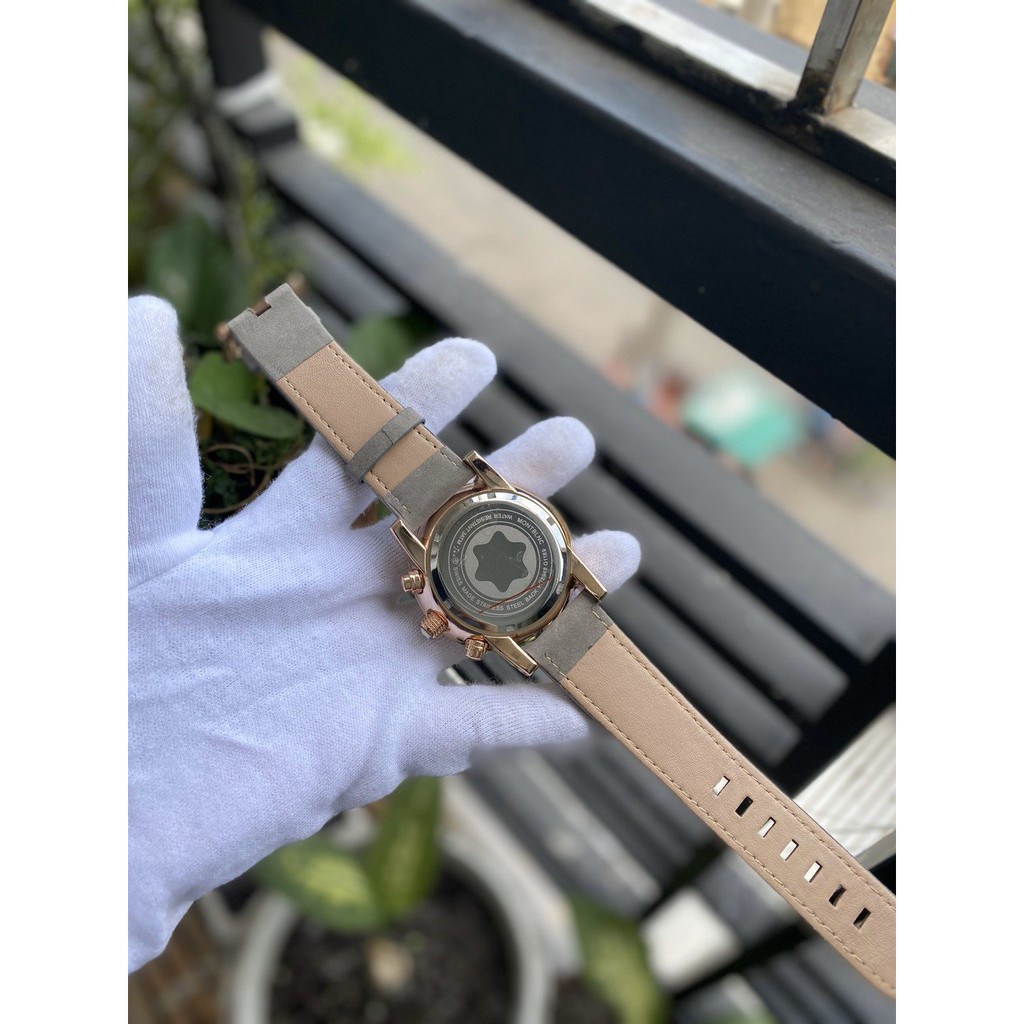 ĐỒNG HỒ NAM MONTBLANC MB10 CHRONOGRAPH , DÂY DA LỘN , SIZE 44MM