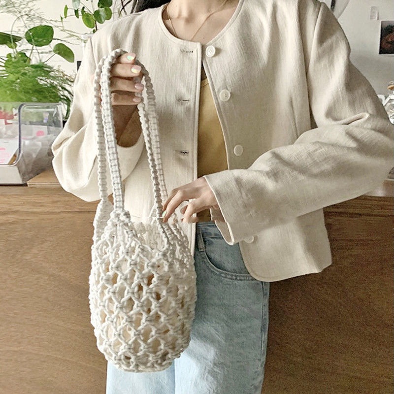 Túi Đeo Vai Đan Tre Thủ Công Thời Trang Đi Biển