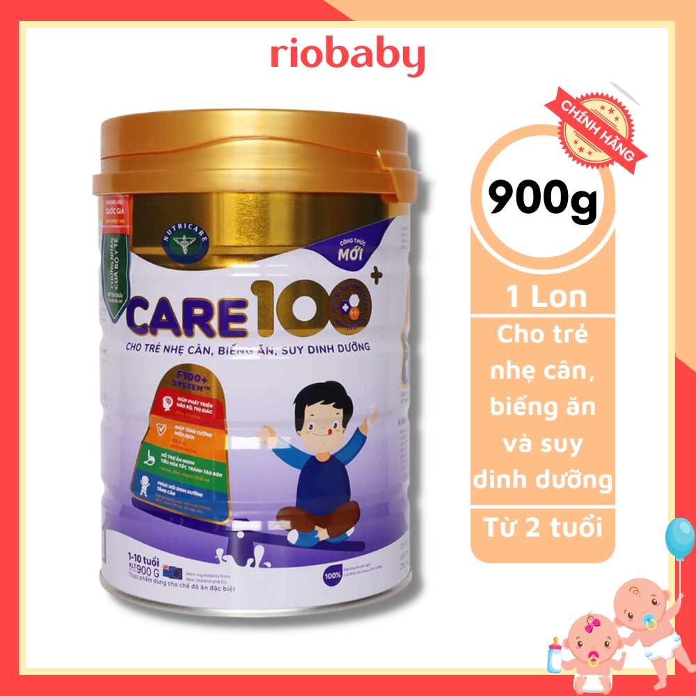 Sữa cho bé Nutricare Care 100 Plus 900g Mẫu mới