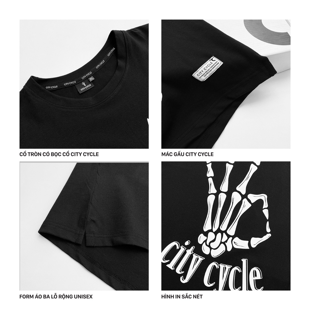 Áo tanktop nam nữ Hand Bone City Cycle - áo sát nách ba lỗ form rộng unisex cotton City Cycle