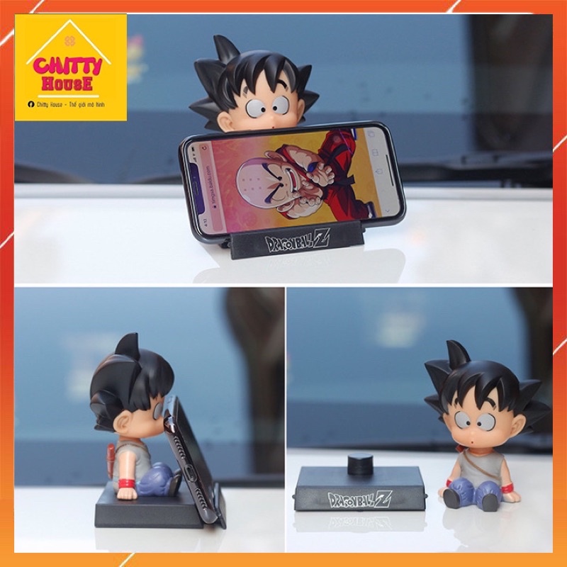 [Thanh lý - Xả kho] Mô hình Son Goku, Krillin - Dragon Ball lắc lư đầu kèm giá điện thoại trang trí taplo, Decor phòng | BigBuy360 - bigbuy360.vn