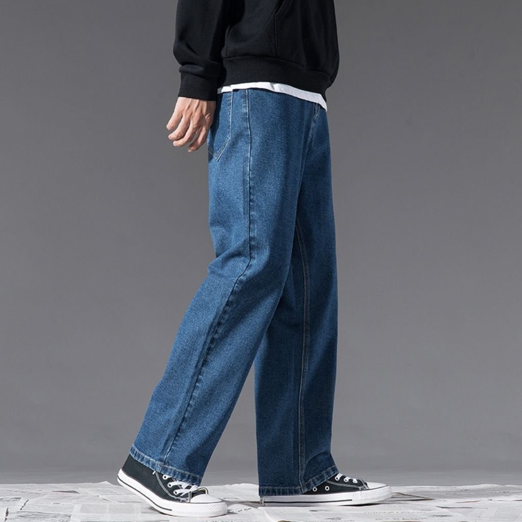 Quần jean nam baggy form rộng,Quần bò dáng suông vải jean cao cấp hottrend Hàn Quốc UNICI QJ02 | BigBuy360 - bigbuy360.vn