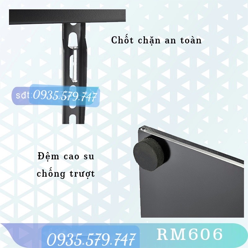 RM606 - Chân Đế TIVI Đa Năng - Mặt kính Cường Lực  - Chân đế tivi để bàn