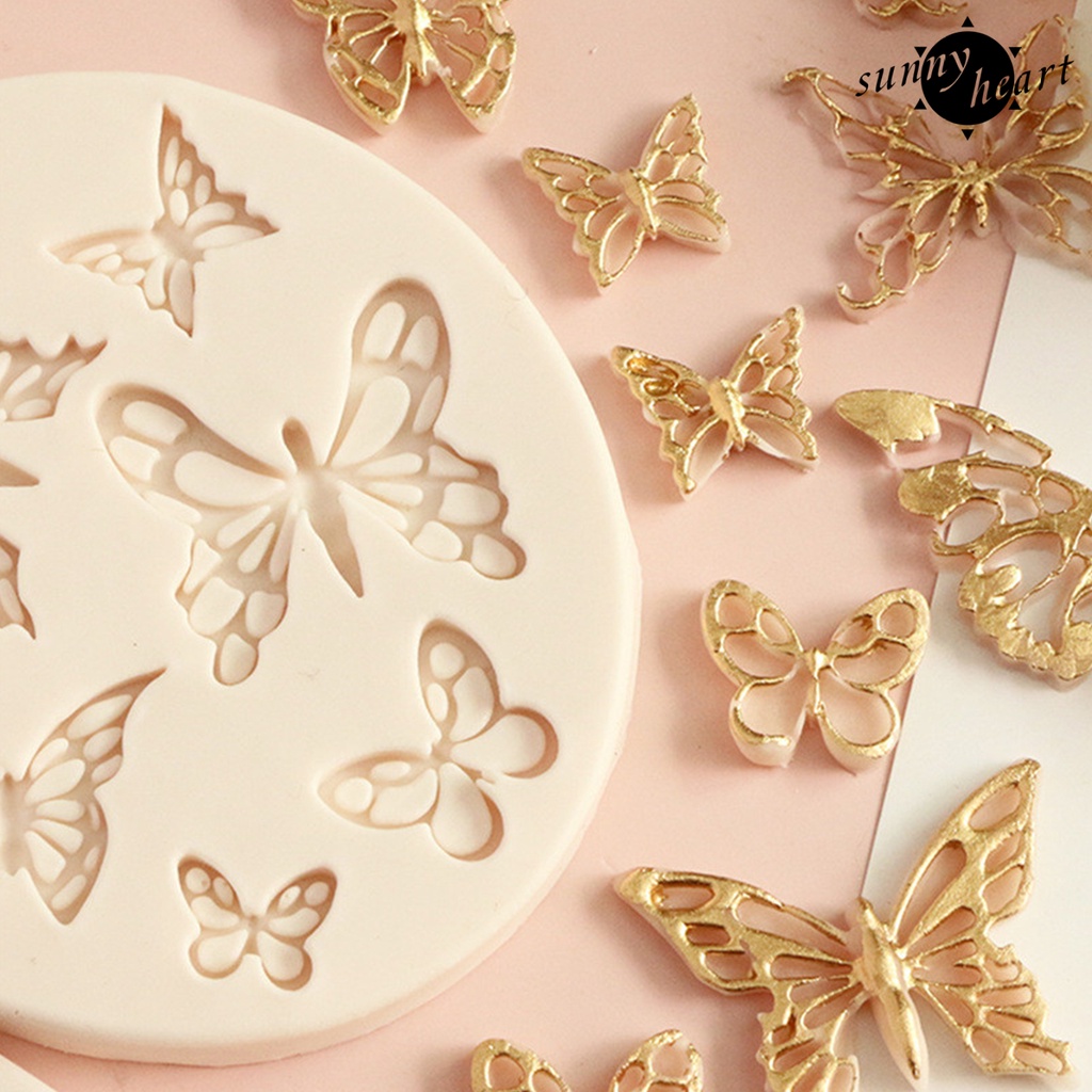Khuôn Silicone Làm Bánh Hình Bướm Trọng Lượng Nhẹ An Toàn Cho Sức Khỏe