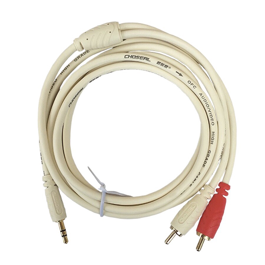 Dây Loa Cáp Tín Hiệu Audio Âm Thanh 1 Đầu 3.5 Ra 2 Đầu Hoa Sen Máy Tính Loa Âm Ly Dài 1.5M 1.8M 3M 5M 10M ARIGATO