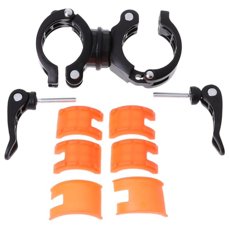 Giá Đỡ Đèn Pin Hai Bóng Có Thể Xoay Gắn Tay Lái Xe Đạp Tiện Dụng