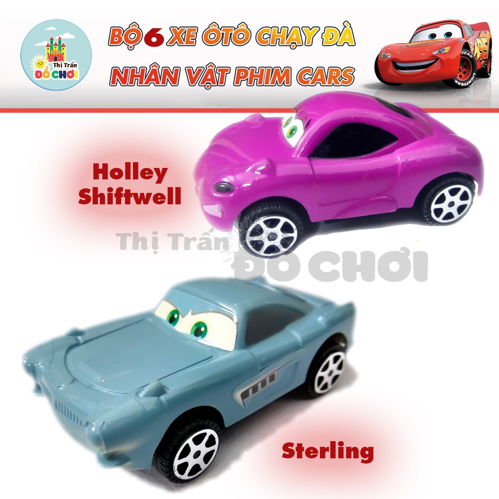 Xe đồ chơi 🚕 GIÁ SỐC 🚕 Bộ đồ chơi 6 xe ô tô chạy trớn bằng nhựa cho bé trai, bé gái - 5101AB - Thị trấn đồ chơi