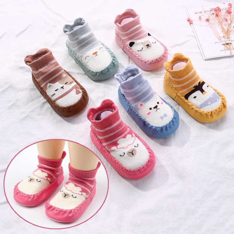 Cute Cotton 3D Baby Anti Slip Floor Socks  Infant Toddler Shoes Baby Floor Socks Children Breathable Casual Shoes