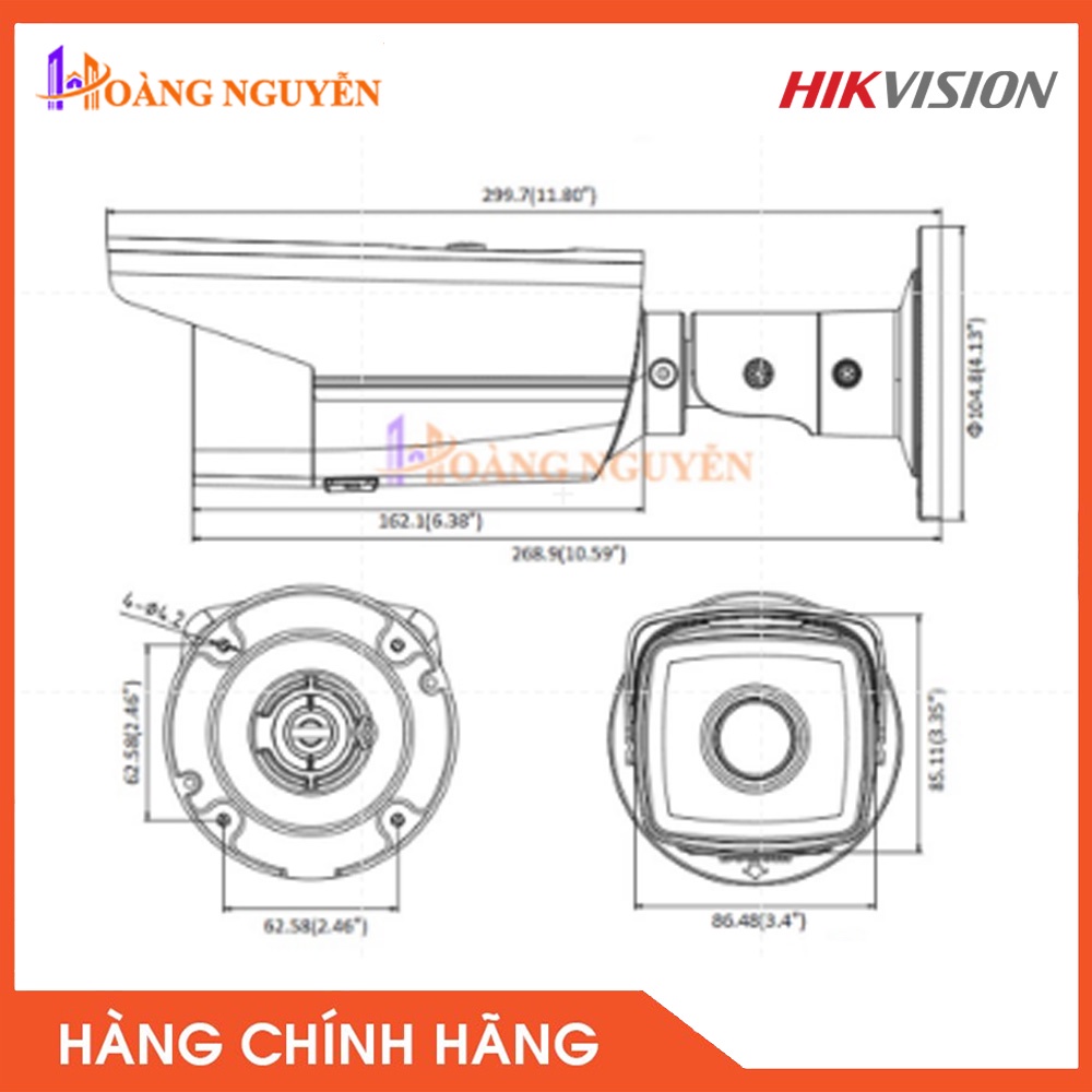 [NHÀ PHÂN PHỐI] Camera IP Hikvision DS-2CD2T55FWD-I8 5MP - Hồng Ngoại 80M - Hỗ Trợ Thẻ Nhớ