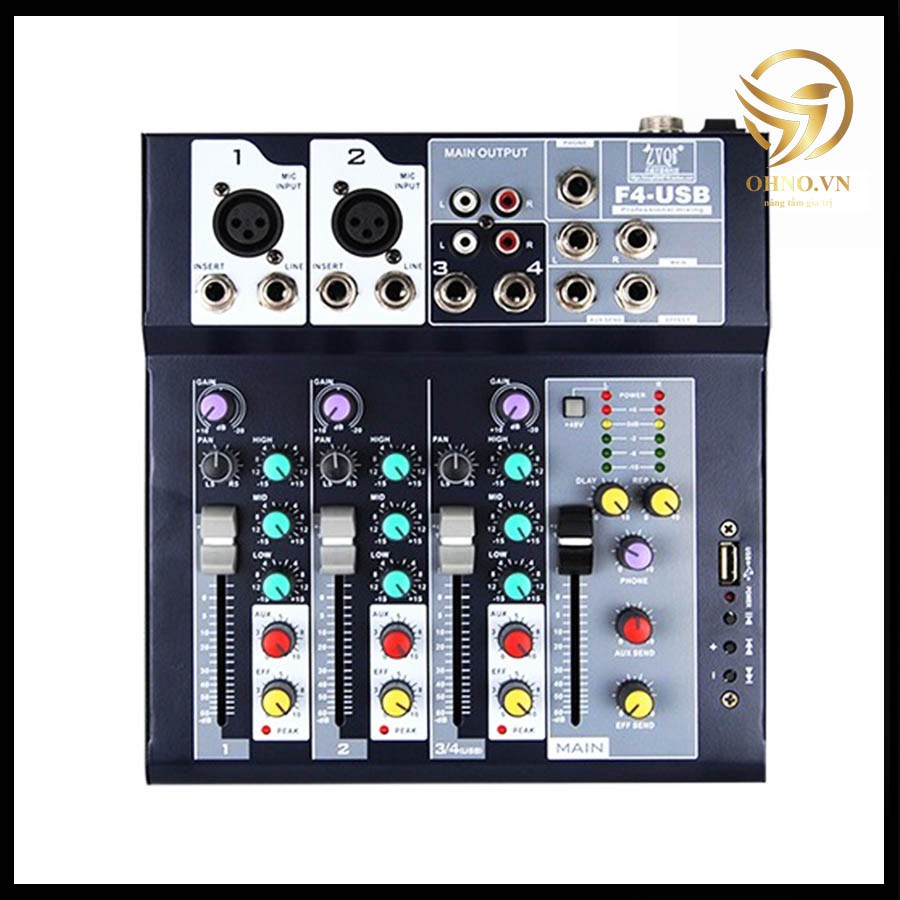 Bộ Bàn Trộn Âm Thanh Mixer Yamaha F4 Karaoke Bộ Trộn Âm Mixer F4 Karaoke Livestream Thu Âm - OHNO Việt Nam