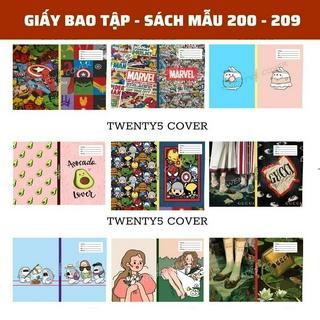 Giấy bao tập - sgk mẫu 200 - 209