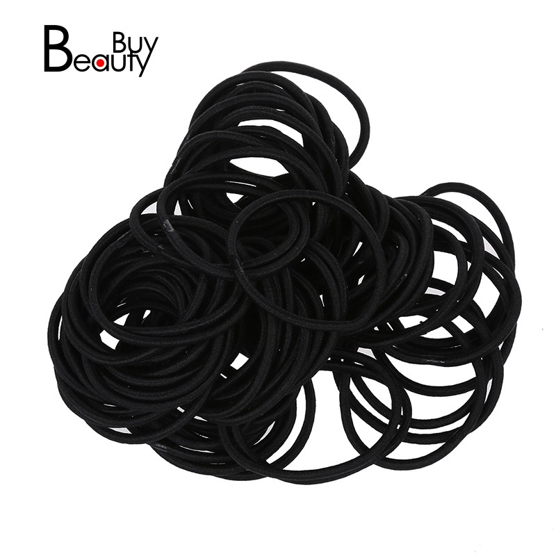 Set 80 Dây Thun Cột Tóc Màu Đen