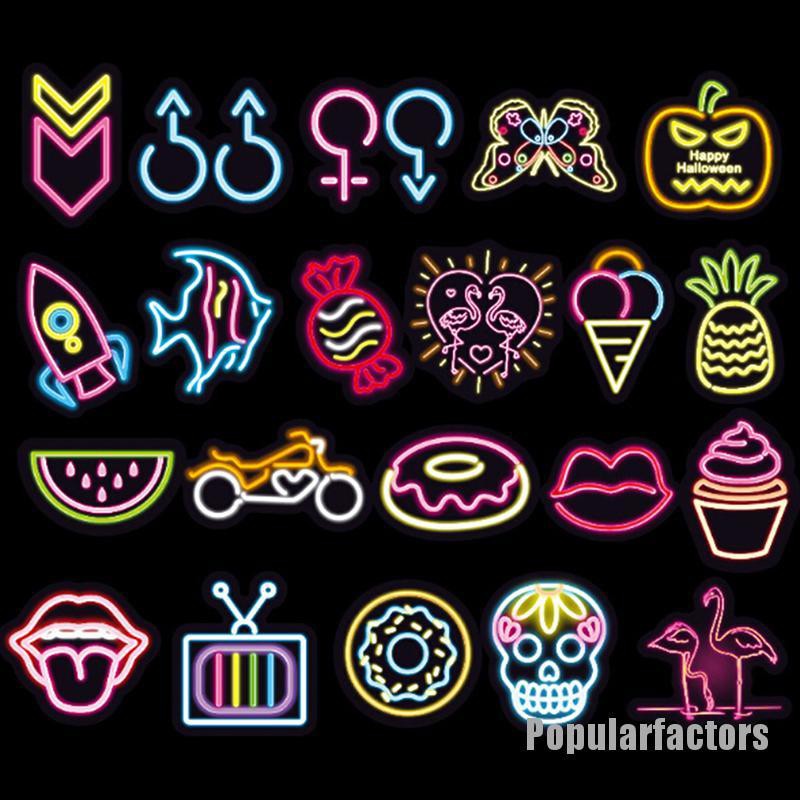 Bộ 100 miếng dán phát sáng nhiều màu sắc tiện dụng