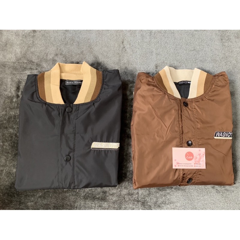 Áo Khoác Dù Hai Lớp Unisex, Áo Jacket Bomber Form Rộng Wasnotp 2 Màu Đen Nâu Nam Nữ Ulzzang, Labibi | BigBuy360 - bigbuy360.vn