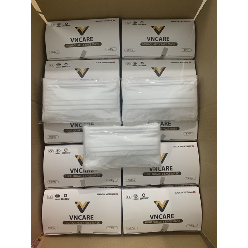 [Mã FAMAYFA2 giảm 10K đơn 50K] Combo 3 hộp khẩu trang màu trắng VNCARE (Chính hãng) | BigBuy360 - bigbuy360.vn