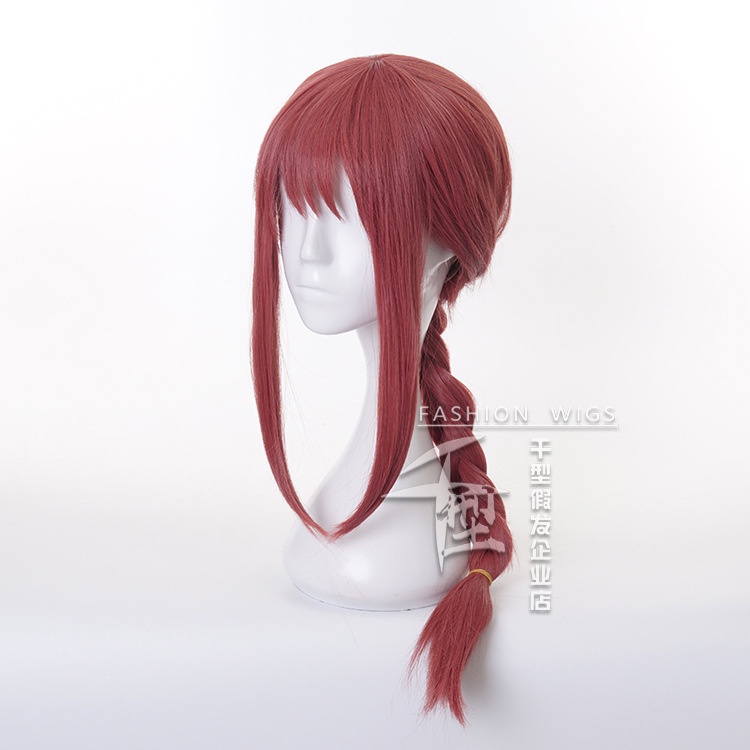 Tóc giả dài màu hồng bằng sợi tổng hợp dùng cho cosplay nhân vật anime