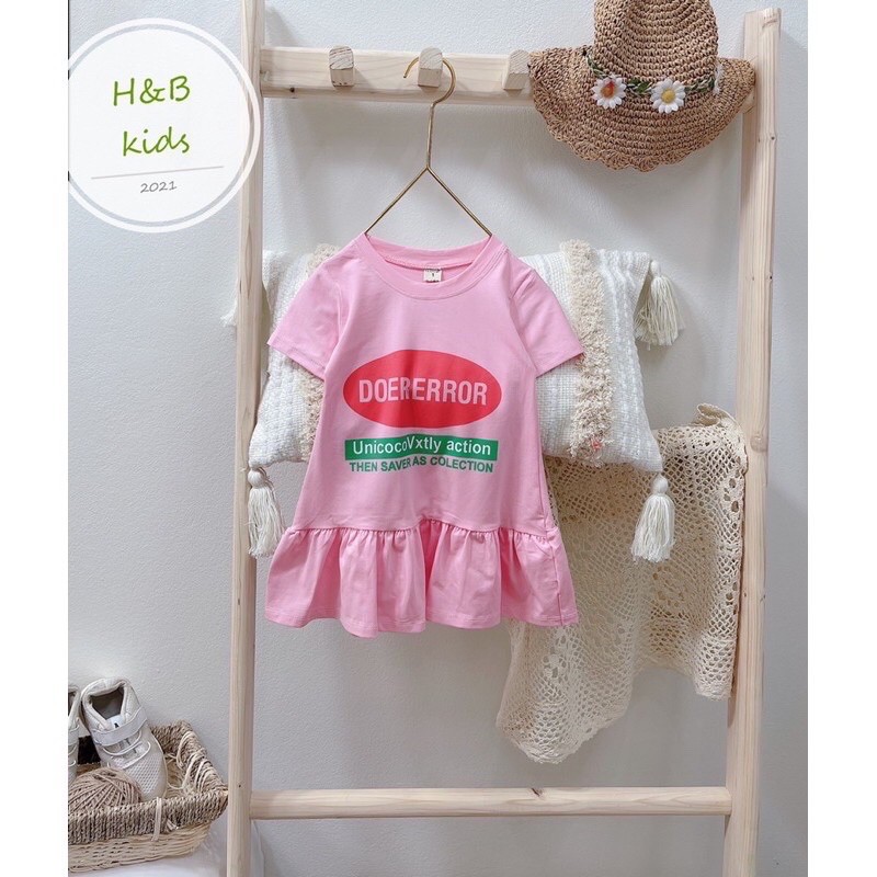 Váy cho bé gái váy xuông đuôi cá chất cotton nhiều màu cho bé 12-30kg mã QATE V025